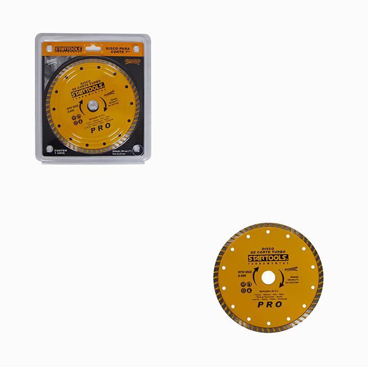 SR1075 - DISCO PARA CORTE 7'' DIAMANTADO 180 X 22,23 X 2,5 mm 8.600 MAX RPM CX36 - 6X6