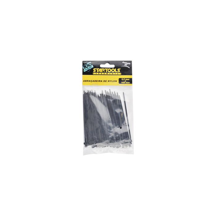 SR0140 - ABRACA NYLON PRETA 2,5X100MM CX120 - 4X30