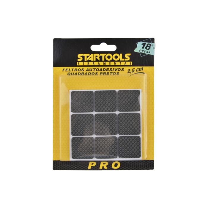 SR0160 - PROTETOR EVA QUADRADO PRETO 2,5 CM 18PCS CX80 - 4X20