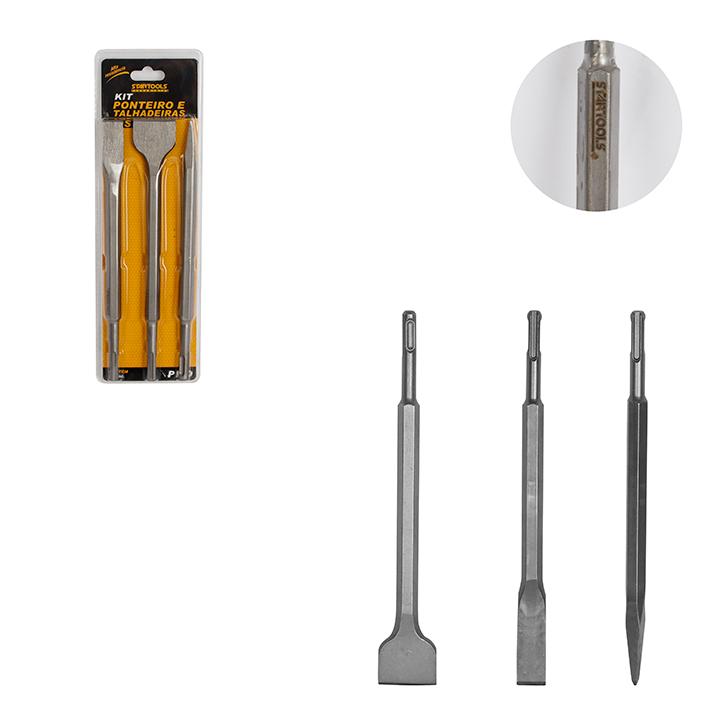 SR1348 - KIT PONTEIRO(14X250) E 2 TALHADEIRAS(14X20 + 14X40) SDS 250MM PRO CX36 - 6X6