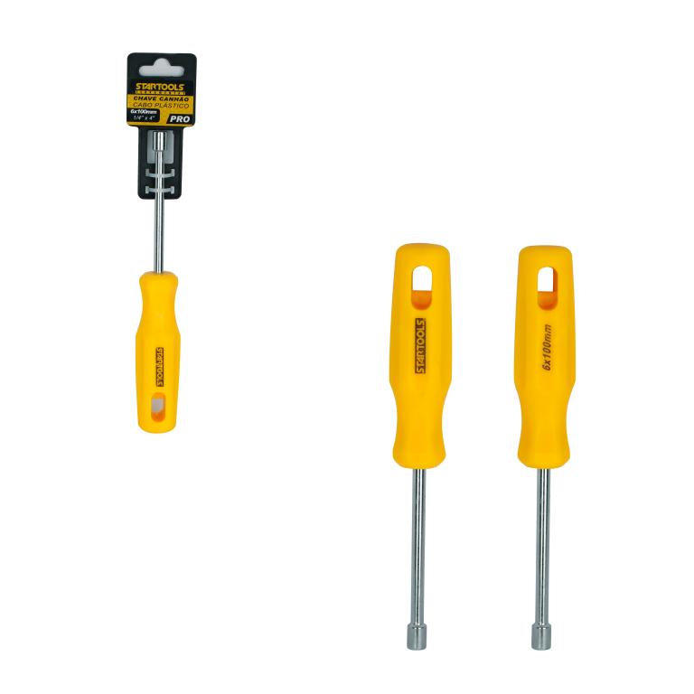 SR0846 - CHAVE CANHAO CABO PLASTICO 1/4' X 4' - 6X100MM CX48 - 4X12