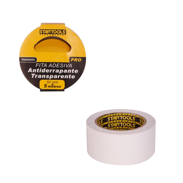SR0912 - FITA ADESIVA ANTIDERRAPANTE TRANSPARENTE 5MTS X 50MM CX36