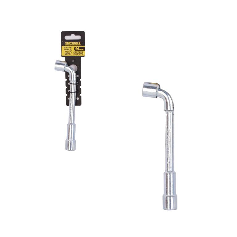 SR0619 - CHAVE BIELA TIPO L 14mm COM FURO PASSANTE CX36