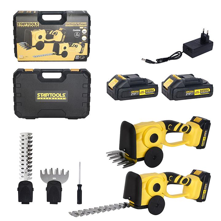 SR1180 - CORTADOR DE SEBES/ APARADOR DE ARBUSTOS 350W 2 EM 1 C/2 BATERIAS RECARREGAVEIS (21V) CX4