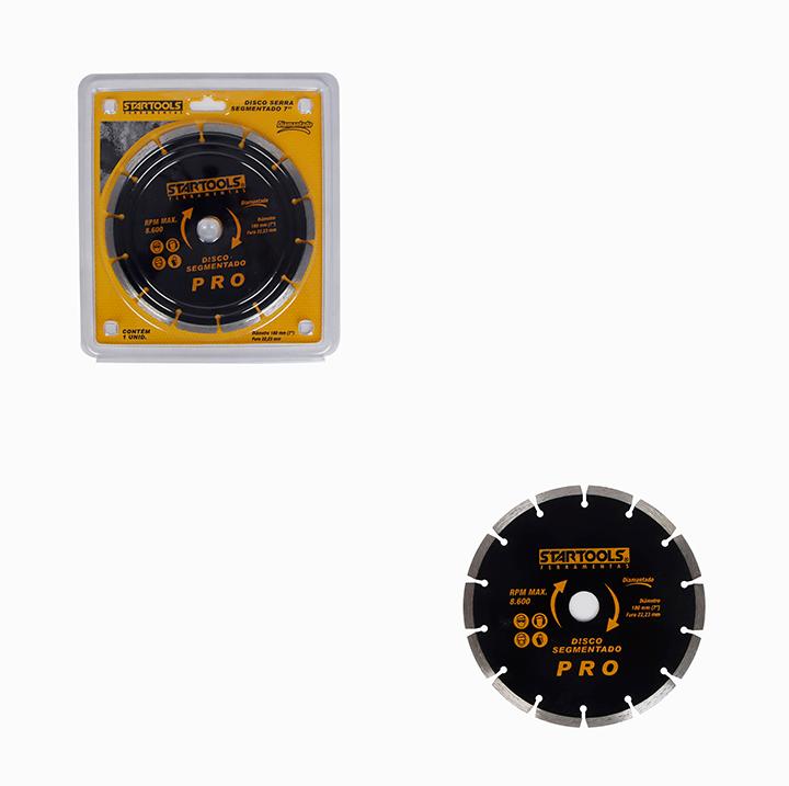 SR1077 -DISCO SERRA/CIRCULAR 7'' DIAMANTADO SEGMENTADO 180 X 22,23 X 2,5 mm 8.600 MAX RPM CX36 - 6X6
