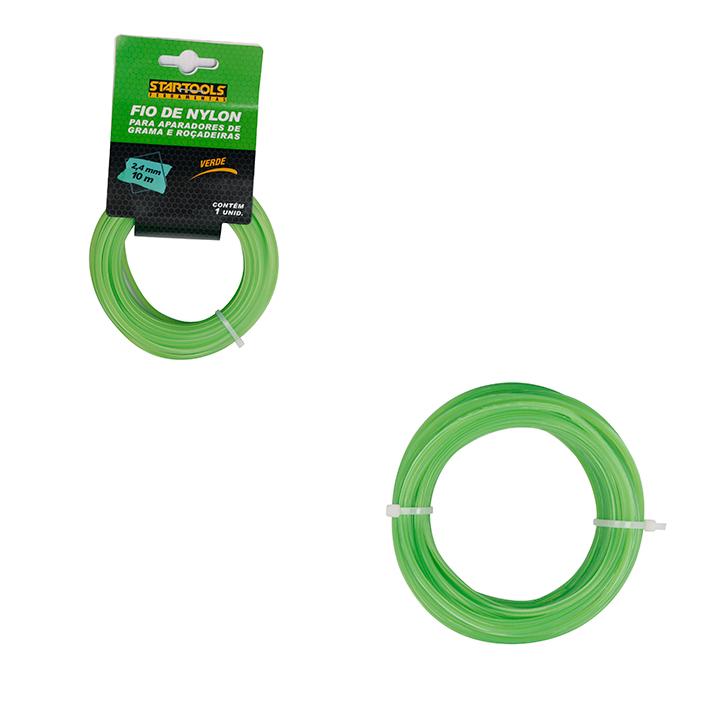 SR1114 - FIO DE NYLON 2.4mm X 10m P/APARADORES DE GRAMA E ROCADEIRAS CX48