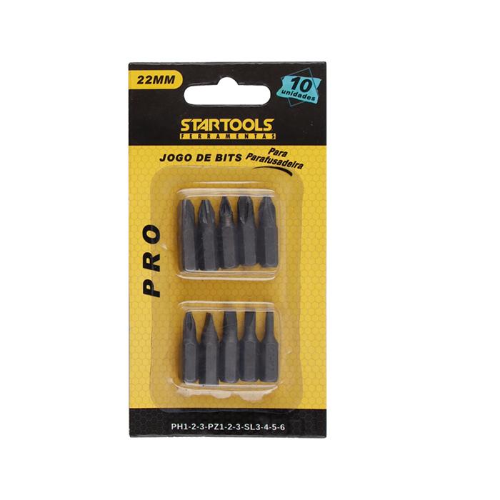 SR0404 -JOGO DE BITS PARA PARAFUSADEIRA 10 PEÇAS CX/120 2X60