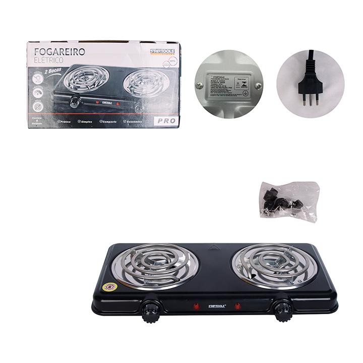SR0540 - FOGAREIRO 110V ELETRICO 2000W 2BOCAS 50/60HZ CX6