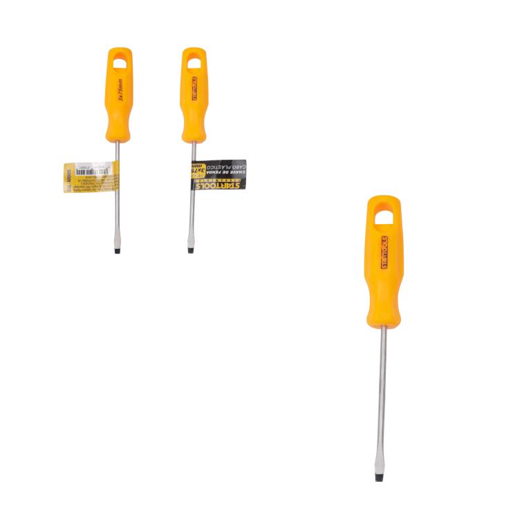 SR0805 - CHAVE DE FENDA CABO PLASTICO 1/8' X 3' - 3X75MM CX96 - 8X12
