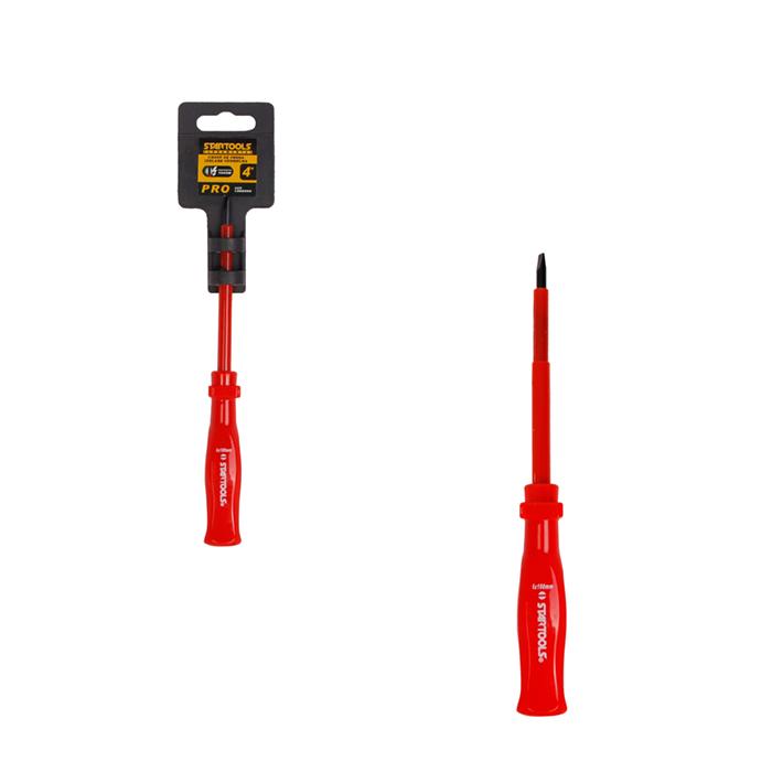 SR0437 - CHAVE DE FENDA ISOLADA VERMELHA 4" CX72 - 6X12