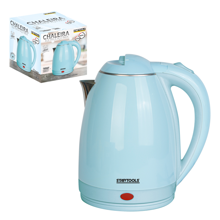 SR0926 - CHALEIRA 127V  JARRA ELETRICA AZUL BEBE 1.8L CX10
