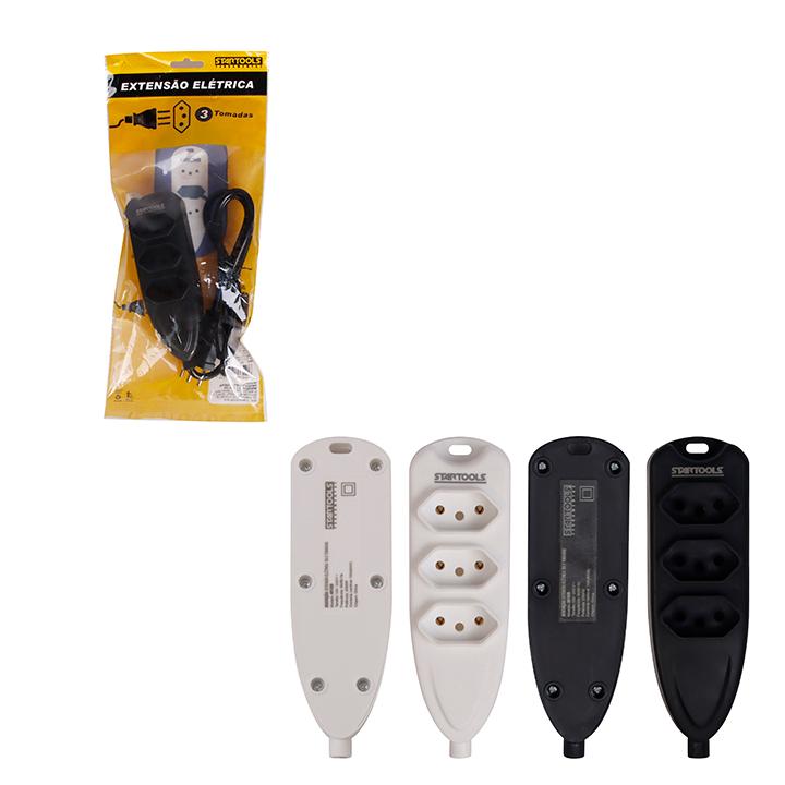 SR1020 - EXTENSÃO ELÉTRICA 1M 3 TOMADAS CX36