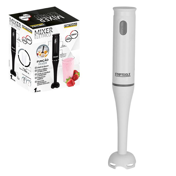 SR0888 - MIXER 127V MISTURADOR DE MAO PROFISSIONAL 200W 2 CORES(PRETO E BRANCO) CX12