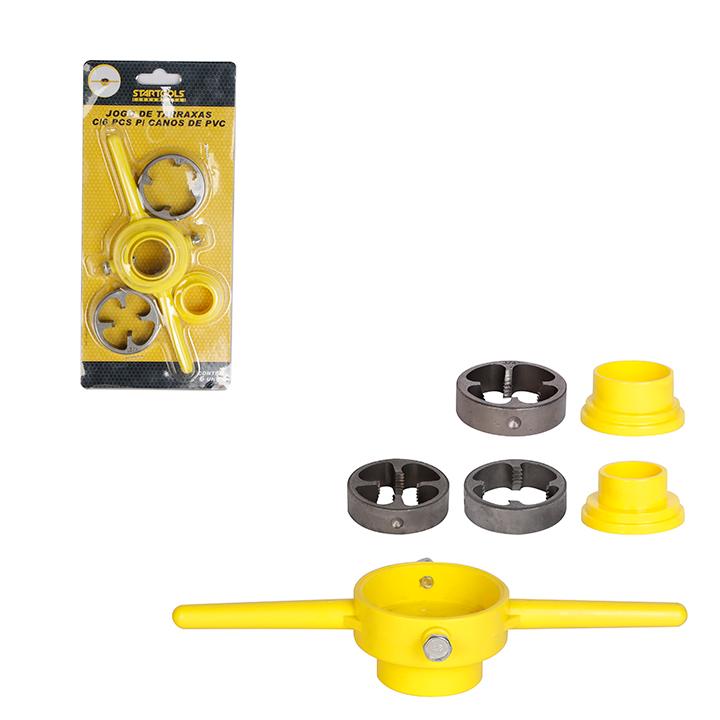 SR1123 - JOGO DE TARRAXAS 6 PCS P/CANOS TUBOS PVC 1/2'', 3/4'', 1'' CX24 - 2X12