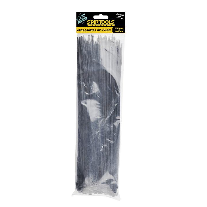 SR0567 - ABRAÇADEIRA NYLON PRETA 7.6X300MM CX120  - 4x30