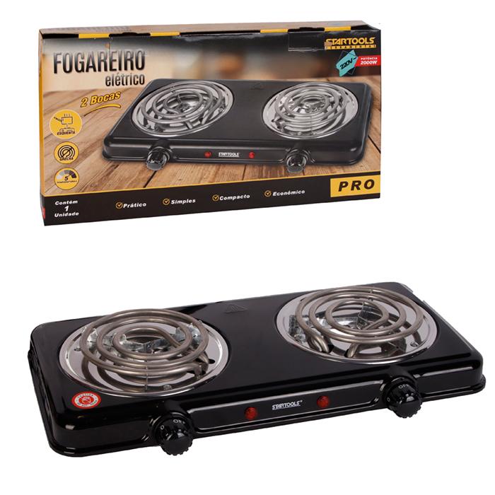 SR0539 - FOGAREIRO 220V ELETRICO 2000W 2BOCAS 50/60HZ CX6