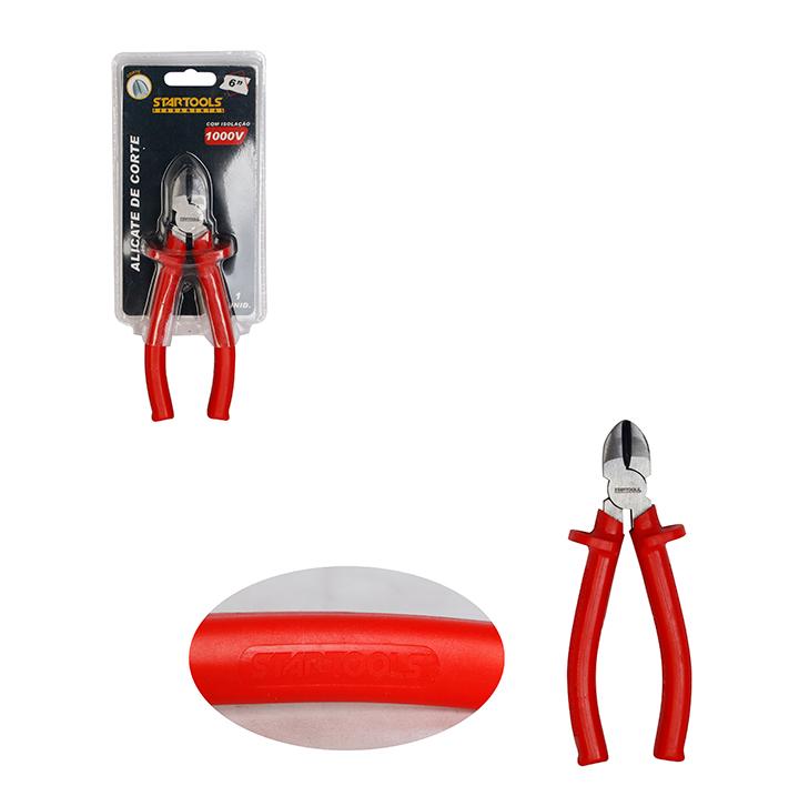 SR1089 - ALICATE CORTE 6'' C/ ISOLACAO PARA 1000V CX48 - 4X12