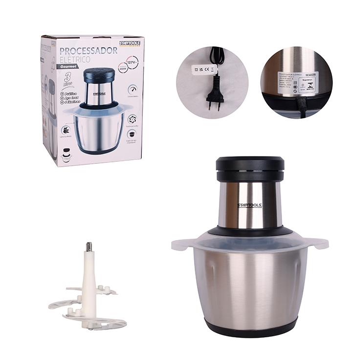 SR0991 - PROCESSADOR 3L 127V ELÉTRICO GOURMET INOX 2 VELOCIDADES CX6