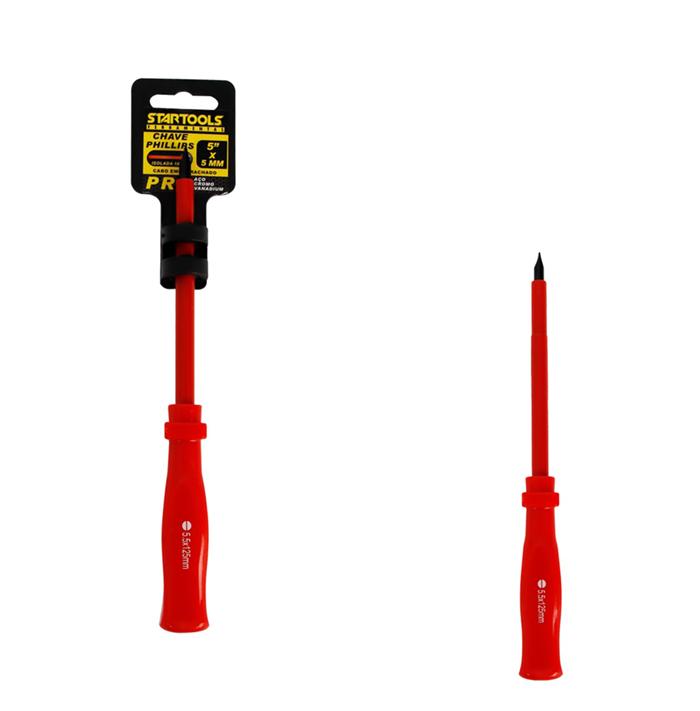SR0439 - CHAVE DE FENDA ISOLADA VERMELHA 5"   CX72 - 6X12