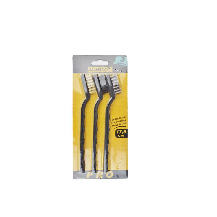 SR0253 - KIT DE ESCOVAS DE ACO PQ 3PCS CX72 - 6X12