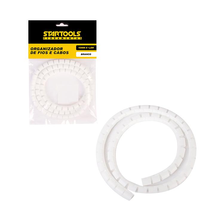 SR0575 - ORGANIZADOR DE FIOS E CABOS PLÁSTICO 10MMX1.5M BRANCO CX36