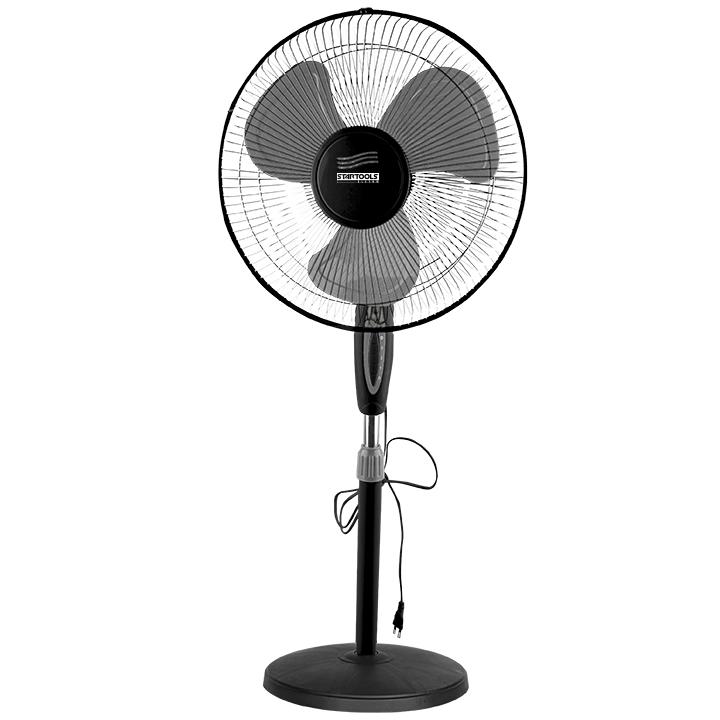 SR0898 /GZF034 - VENTILADOR 16' 127V 66X14MM PEDESTRAL/COLUNA 130CM PRETO E CINZA 3 VELOCIDADES CX2