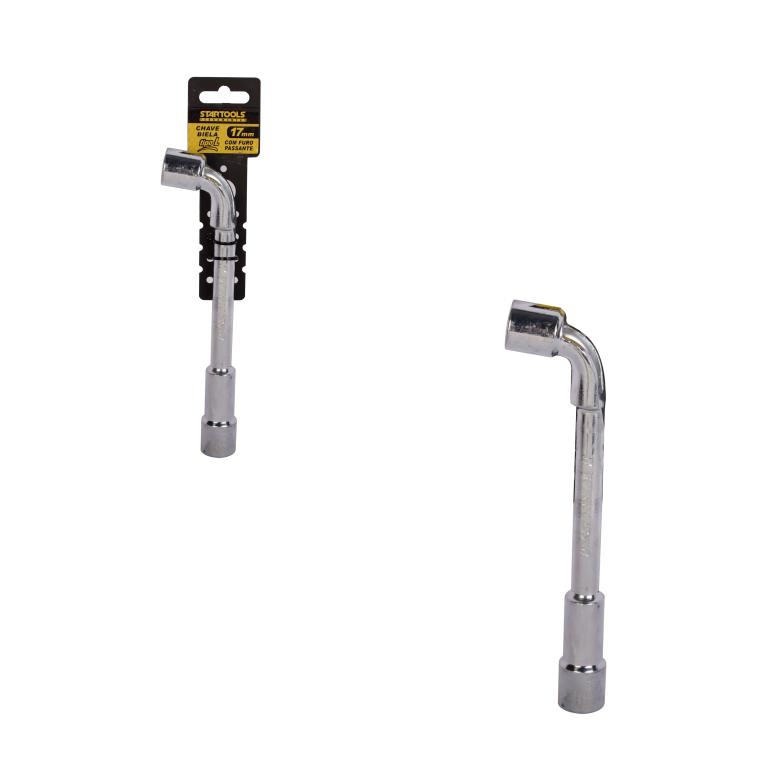 SR0622 - CHAVE BIELA TIPO L 17mm COM FURO PASSANTE CX12