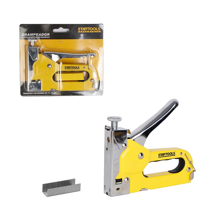 SR1148 - GRAMPEADOR P/TAPECEIRO PROFISSIONAL P/GRAMPOS DE 4 A 14 MM C/100 GRAMPOS 8MM CX24 - 2X12