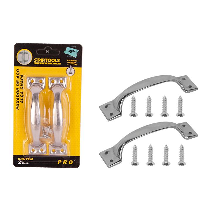 SR0689 - PUXADOR DE ACO ALCA CHAPA 4' 2 PCS CX96 - 2X48