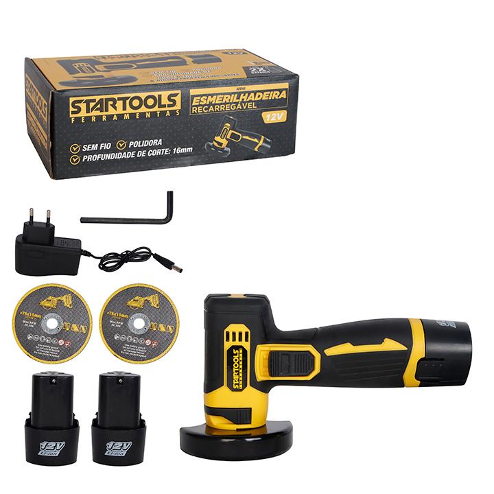 SR1023 - MINI ESMERILHADEIRA 3'' RECARREGAVEL 12V CX4