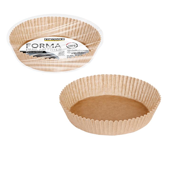 SR0962 - FORMA PROTETORA REDONDA DESCARTAVEL PARA FRITADEIRA/AIRFRYER ELETRICA 16 CM C/50PCS CX24