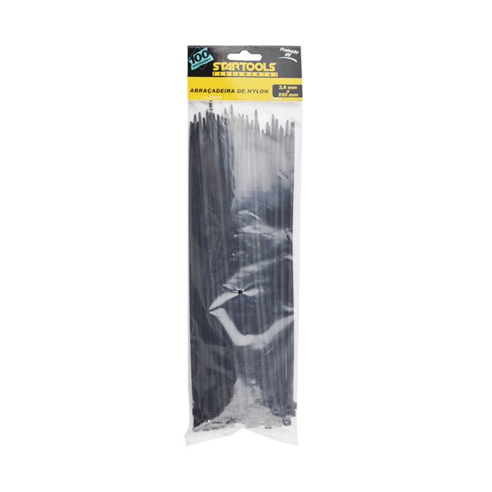 SR0146 - ABRACA NYLON PRETA 3,6X250MM CX120 - 4X30