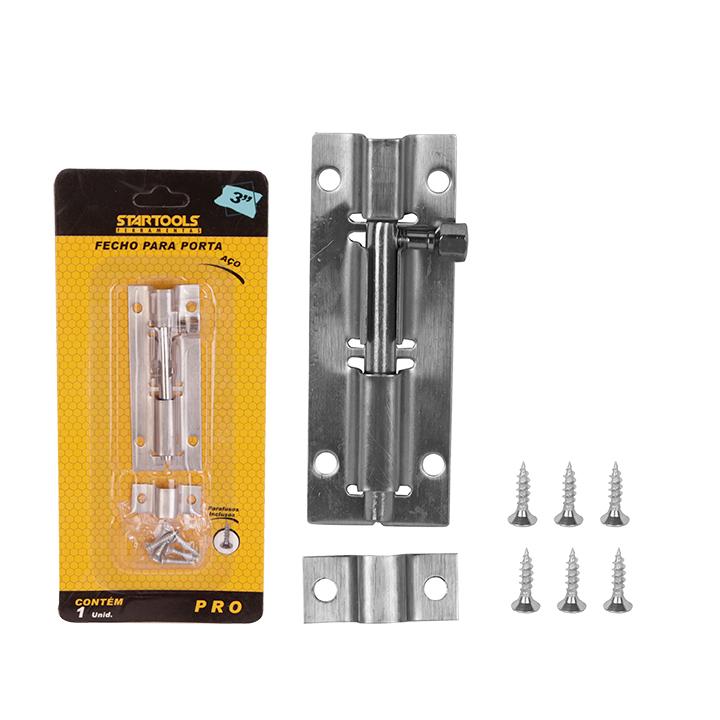 SR0698 - FECHO DE ACO P/PORTA 3' CX96 - 2X48