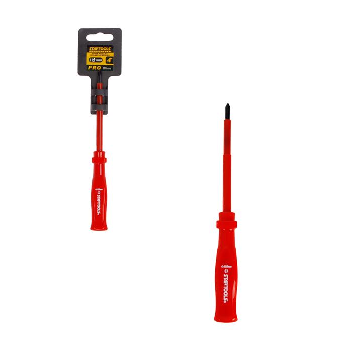 SR0438 - CHAVE PHILLIPS ISOLADA VERMELHA 4"  CX72 - 6X12