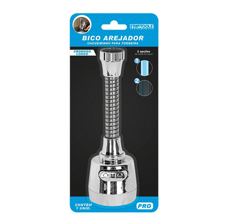 SR0952 - CHUVEIRINHO BICO AREJADOR LONGO CROMADO PARA TORNEIRA CX60