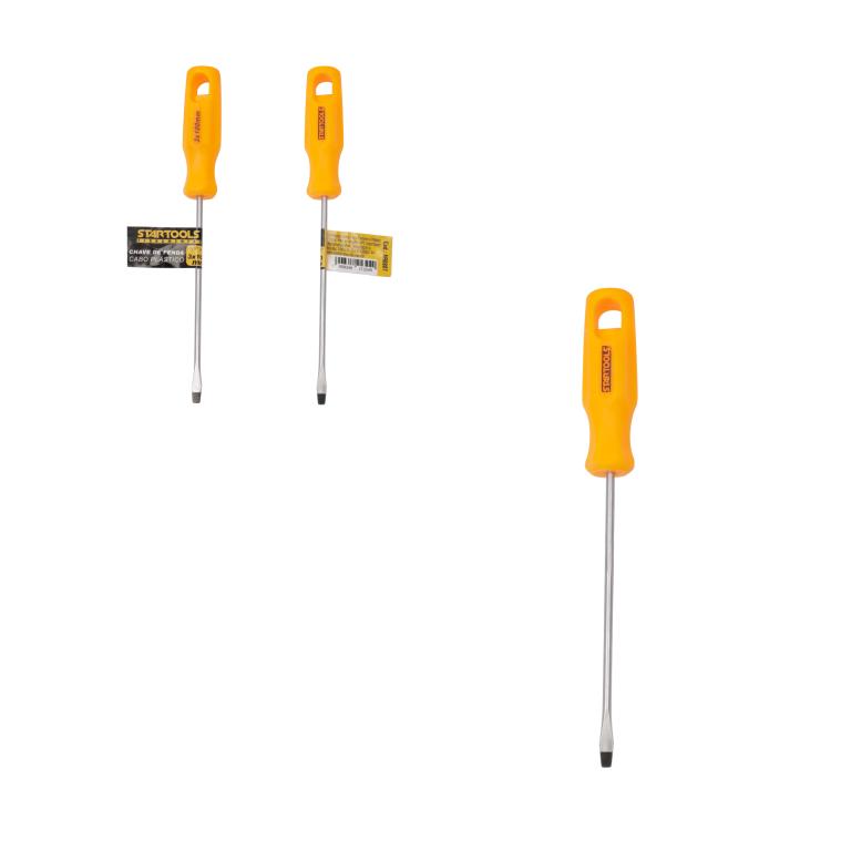 SR0807 - CHAVE DE FENDA CABO PLASTICO 1/8' X 4 - 3X100M CX96 - 8X12