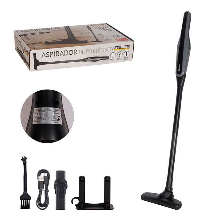 SR1003 - ASPIRADOR DE PO ELETRICO RECARREGAVEL SEM FIO 2 EM 1 CINZA 100W 7000PA CX4