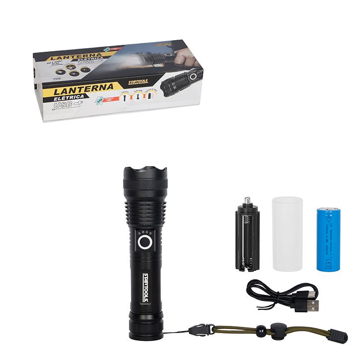 SR1066 - LANTERNA ELÉTRICA COM CORDÃO PARA MÃO 3,7V~ 10W CX12