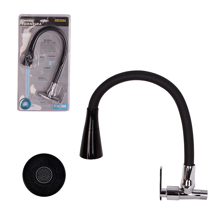 SR0793 - TORNEIRA PRIME DE SILICONE C/DUCHA P/COZINHA DE PAREDE CX12