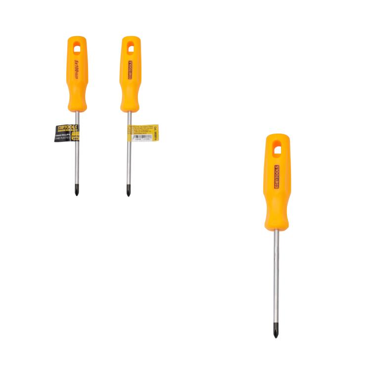 SR0814 - CHAVE PHILLIPS CABO PLASTICO 3/16' X 4' - 5X100MM CX72 - 6X12