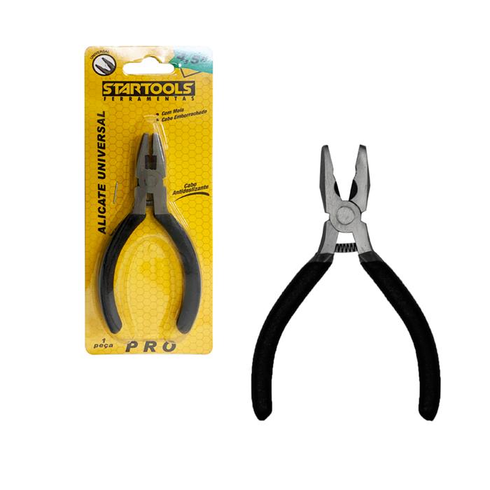 SR0557 - ALICATE UNIVERSAL 4,5' COM MOLA E CABO EMBORRACHADO CX48 - 2X24