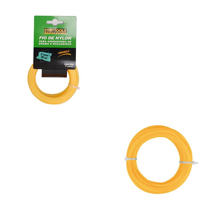 SR1113 - FIO DE NYLON 2mm X 10m P/APARADORES DE GRAMA E ROCADEIRAS CX48