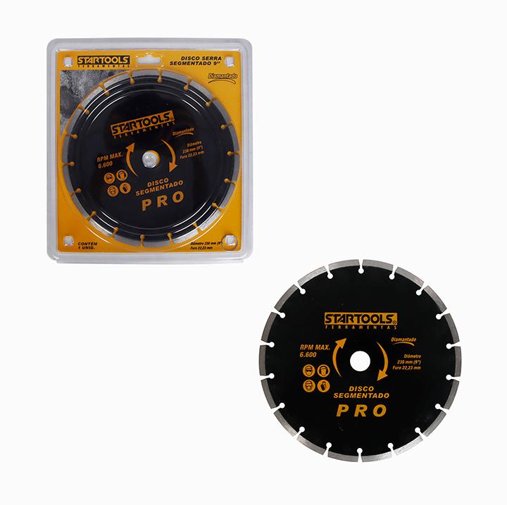 SR1080 - DISCO SERRA/CIRCULAR 9'' DIAMANTADO SEGMENTADO 230 X 22,23 X 2,8 mm 6.600 RPM CX36 -  6X6