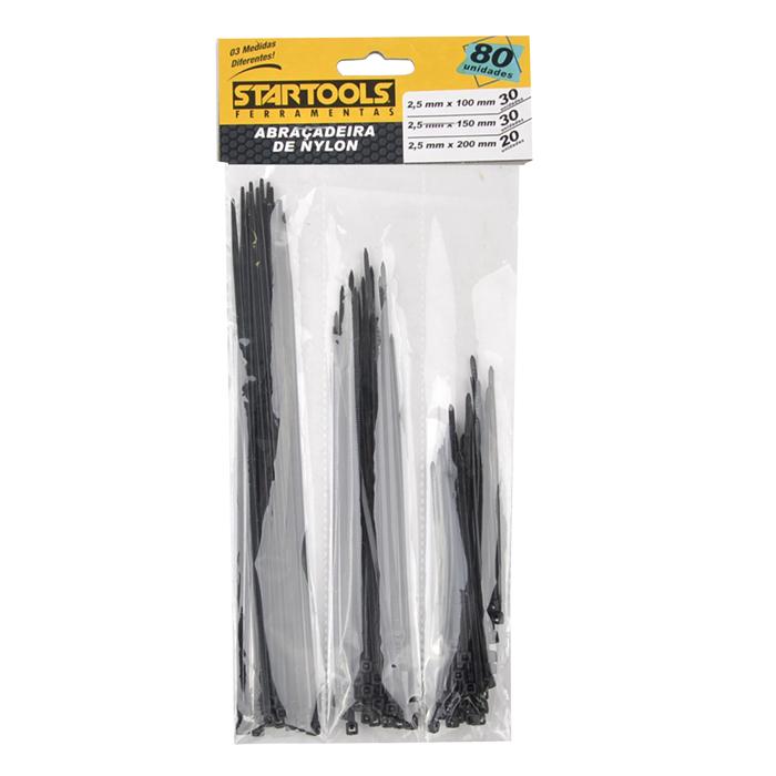 SR0368 - ABRACADEIRA NYLON 2,5MM 100000150000200MM CX120 - 2X60