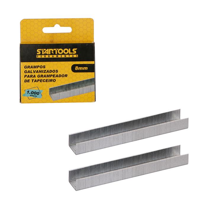 SR0520 - GRAMPO P/GRAMPEADOR PARA TAPECEIRO 8MM 1000 PCS CX120 - 2X60
