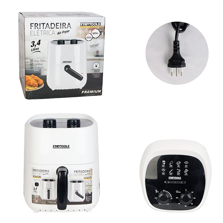 SR0756 - FRITADEIRA 127V ELETRICA BRANCA S/OLEO AIRFRYER PREMIUM 3.4L  1200W CX1