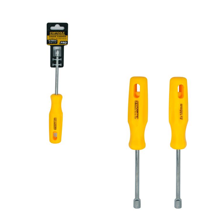 SR0848 - CHAVE CANHAO CABO PLASTICO 5/16' x 4' - 8X100MM CX48 - 4X12