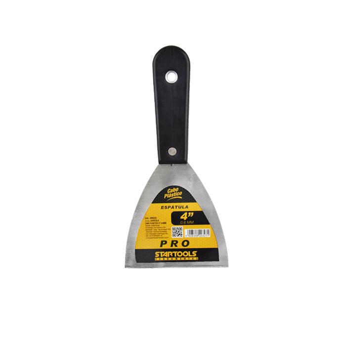 SR0203 - ESPATULA CABO PLASTICO 4" 0,6MM CX72 - 6X12