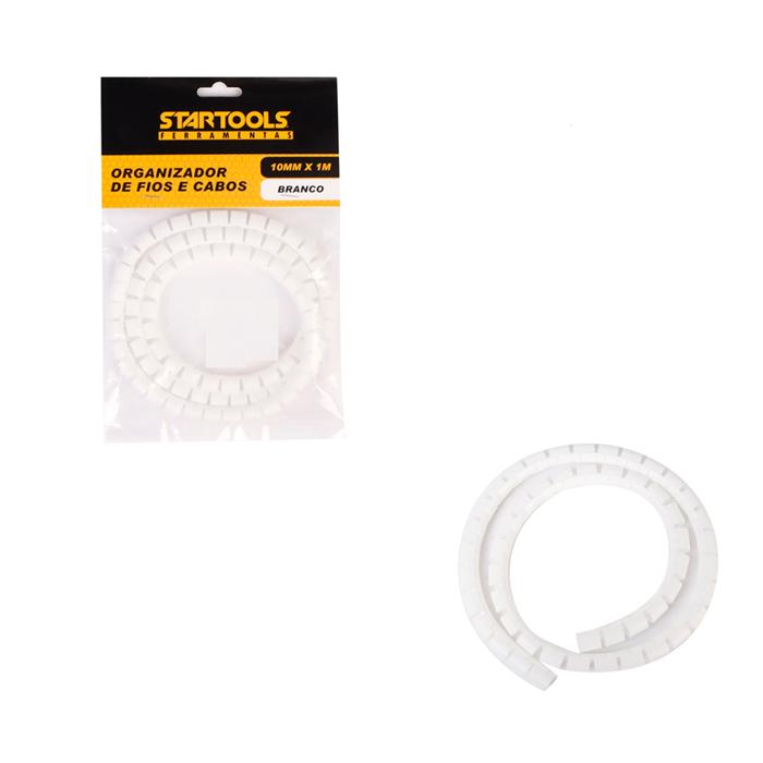 SR0522 - ORGANIZADOR DE FIOS E CABOS PLASTICO 10MMX1M BRANCO CX36