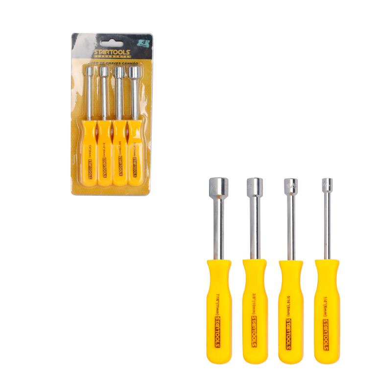 SR0843 - JOGO DE CHAVES CANHAO 70MM CABO PRETO C/4 CX24 - 2X12